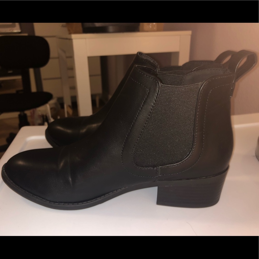 black ankle boots